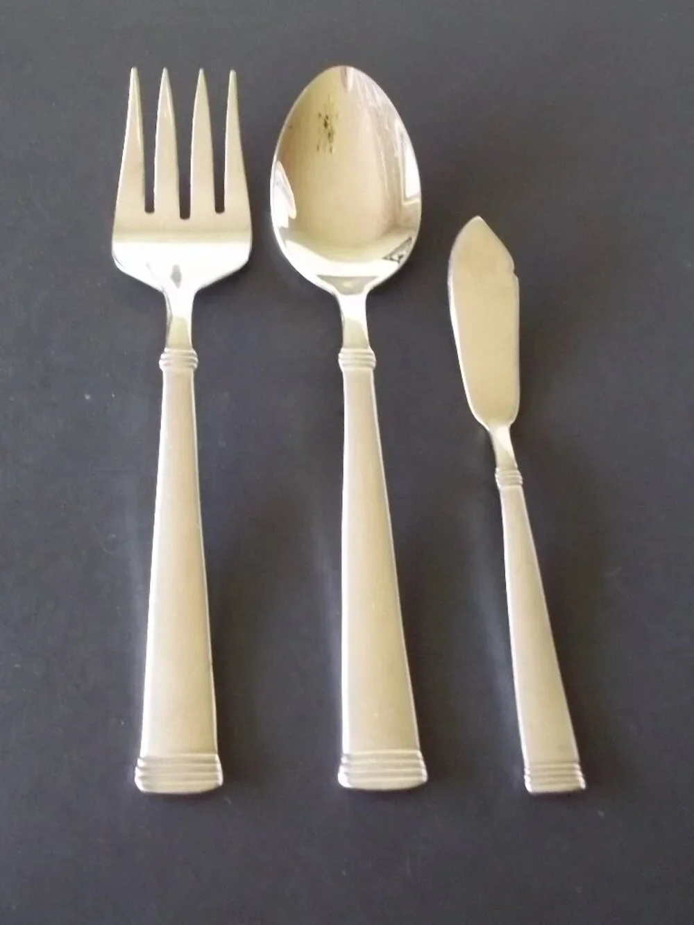 Zenith Frost Stainless by Wallace, Meat Fork, Serving Spoon, Butter Knife